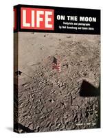 American Flag Planted on Moon, August 8, 1969-null-Stretched Canvas