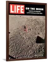 American Flag Planted on Moon, August 8, 1969-null-Framed Photographic Print