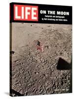 American Flag Planted on Moon, August 8, 1969-null-Stretched Canvas