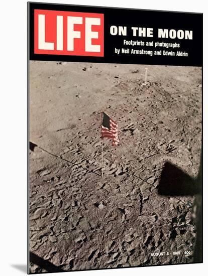 American Flag Planted on Moon, August 8, 1969-null-Mounted Photographic Print