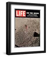 American Flag Planted on Moon, August 8, 1969-null-Framed Photographic Print