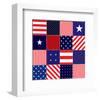 American Flag Quilt Pattern-null-Framed Art Print