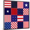 American Flag Quilt Pattern-null-Mounted Art Print