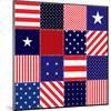 American Flag Quilt Pattern-null-Mounted Art Print