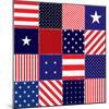 American Flag Quilt Pattern-null-Mounted Art Print