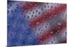 American flag reflection in dew drops-Darrell Gulin-Mounted Photographic Print