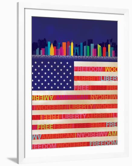 American Flag-Dominique Vari-Framed Art Print