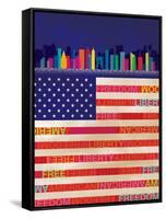 American Flag-Dominique Vari-Framed Stretched Canvas