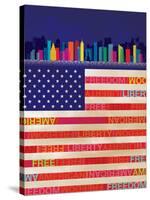 American Flag-Dominique Vari-Stretched Canvas