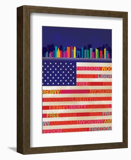 American Flag-Dominique Vari-Framed Art Print