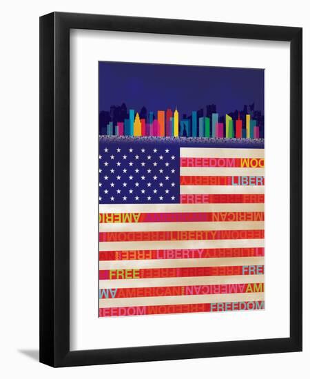 American Flag-Dominique Vari-Framed Art Print