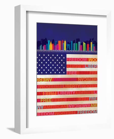 American Flag-Dominique Vari-Framed Art Print