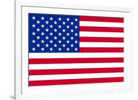 American Flag-null-Framed Art Print