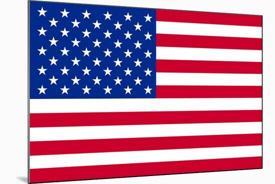 American Flag-null-Mounted Art Print