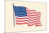 American Flag-null-Mounted Premium Giclee Print