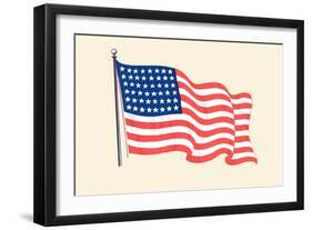 American Flag-null-Framed Art Print