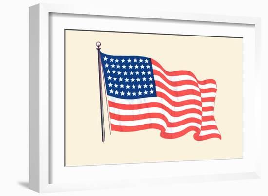 American Flag-null-Framed Art Print