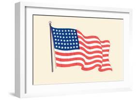 American Flag-null-Framed Art Print