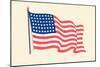 American Flag-null-Mounted Art Print
