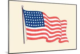 American Flag-null-Mounted Art Print