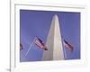 American Flags and the Washington Monument, Washington D.C., USA-Kim Hart-Framed Photographic Print