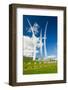 American flags at base of three soaring spires of the Air Force Memorial at One Air Force Memori...-null-Framed Photographic Print