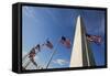 American Flags Encircling Washington Monument-Paul Souders-Framed Stretched Canvas