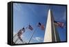 American Flags Encircling Washington Monument-Paul Souders-Framed Stretched Canvas