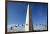 American Flags Encircling Washington Monument-Paul Souders-Framed Photographic Print