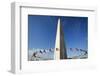 American Flags Encircling Washington Monument-Paul Souders-Framed Photographic Print