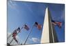 American Flags Encircling Washington Monument-Paul Souders-Mounted Photographic Print