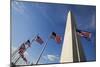 American Flags Encircling Washington Monument-Paul Souders-Mounted Photographic Print