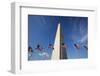 American Flags Encircling Washington Monument-Paul Souders-Framed Photographic Print