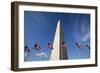 American Flags Encircling Washington Monument-Paul Souders-Framed Photographic Print