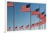 American Flags Flying at the Washington Monument, Washington Dc.-Jon Hicks-Framed Photographic Print