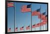 American Flags Flying at the Washington Monument, Washington Dc.-Jon Hicks-Framed Photographic Print