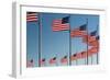 American Flags Flying at the Washington Monument, Washington Dc.-Jon Hicks-Framed Photographic Print