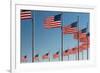 American Flags Flying at the Washington Monument, Washington Dc.-Jon Hicks-Framed Photographic Print