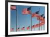 American Flags Flying at the Washington Monument, Washington Dc.-Jon Hicks-Framed Photographic Print