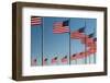 American Flags Flying at the Washington Monument, Washington Dc.-Jon Hicks-Framed Photographic Print