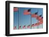 American Flags Flying at the Washington Monument, Washington Dc.-Jon Hicks-Framed Photographic Print