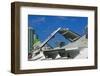 American Flags Framed Through Jet Wings, San Diego, California, USA-Richard Duval-Framed Photographic Print