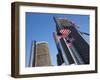 American Flags, General Motors Corporate Headquarters, Renaissance Center, Detroit, Michigan, Usa-Paul Souders-Framed Photographic Print