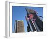 American Flags, General Motors Corporate Headquarters, Renaissance Center, Detroit, Michigan, Usa-Paul Souders-Framed Photographic Print