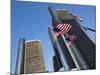 American Flags, General Motors Corporate Headquarters, Renaissance Center, Detroit, Michigan, Usa-Paul Souders-Mounted Photographic Print