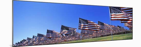 American Flags in Memory of 9/11, Pepperdine University, Malibu, California, USA-null-Mounted Premium Photographic Print