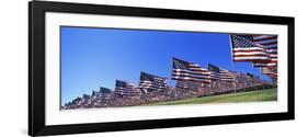 American Flags in Memory of 9/11, Pepperdine University, Malibu, California, USA-null-Framed Photographic Print