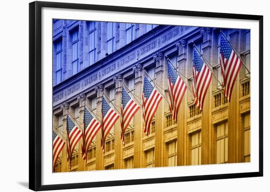 American flags - Manhattan - NYC - United States-Philippe Hugonnard-Framed Photographic Print