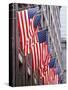 American Flags on Fifth Avenue, New York City-null-Stretched Canvas
