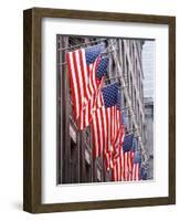 American Flags on Fifth Avenue, New York City-null-Framed Photographic Print